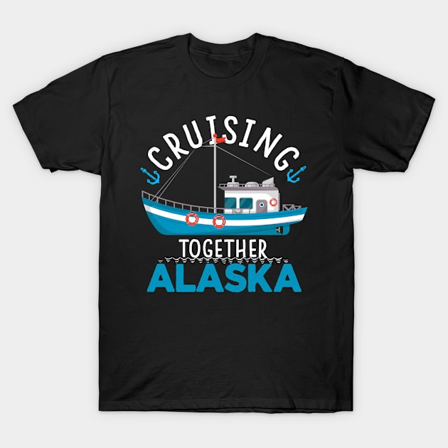 Cruising Alaska 2022 Anniversary Couples Beach Cruiser T-Shirt by Fox Dexter